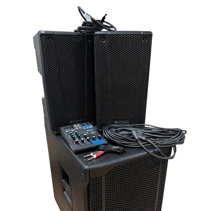 Musikanlage / PA-Anlage mieten – 2x B-Hype 8, RCF 705 Subwoofer